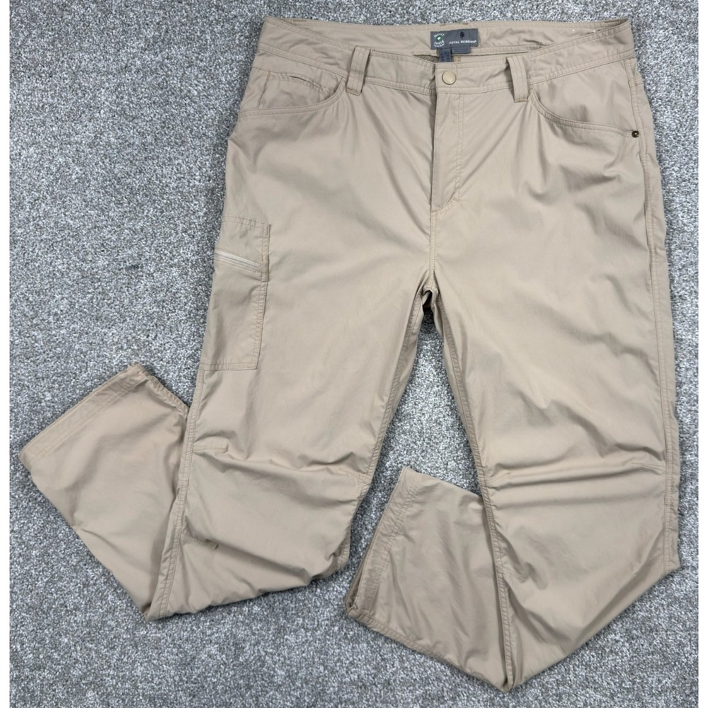 Royal Robbins Mens 38x32 Stretch Nylon Hiking Pants Khaki Travel Outdoor